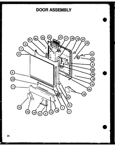 Door assembly (dus600b/p1139732nb) (dus600ww/p1139732nw) (ddw650b/p1139736nb) (ddw650ww/p1139736nw) (dus900b/p1139733nb) (ddw950b/p1139737nb) (ddw950ww/p1139737nw)