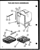 Tub and rack assemblies (dus600b/p1139732nb) (dus600ww/p1139732nw) (ddw650b/p1139736nb) (ddw650ww/p1139736nw) (dus900b/p1139733nb) (ddw950b/p1139737nb) (ddw950ww/p1139737nw)