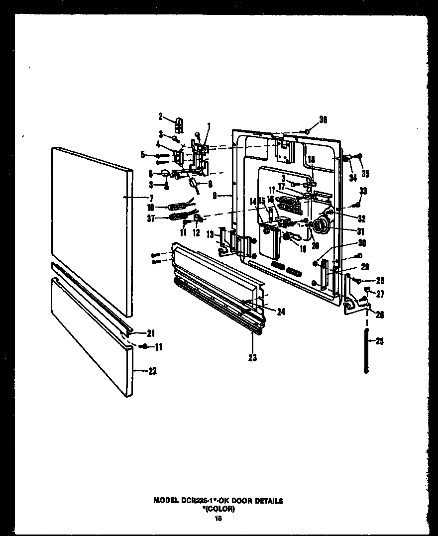 DOOR DETAILS (DCR-225-1D-OK) (DCR-225-1V-OK) (DCR-225-1F-OK) (DCR-225-1N-OK) (DCR-225-1C-OK)