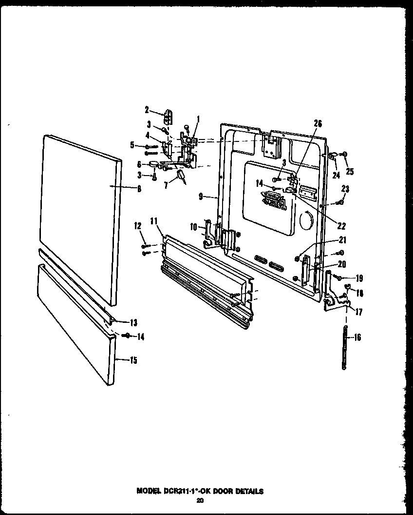 DOOR DETAILS (DCR-211-1D-OK) (DCR-211-1F-OK) (DCR-211-1N-OK) (DCR-211-1C-OK) (DCR-211-1V-OK)