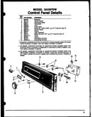 Control panel details (gax97dw/mn01) (gax97dw/mn02) (gax97dw/mn03)