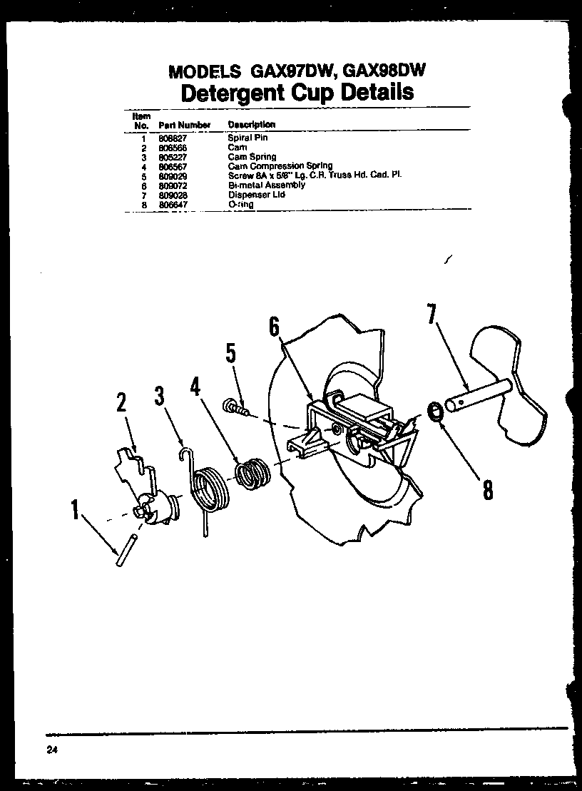 Detergent cup details (gax97dw/mn01) (gax97dw/mn02) (gax97dw/mn03) (gax98dw/mn01) (gax98dw/mn02) (gax98dw/mn03)