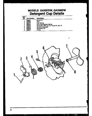 Detergent cup details (gax97dw/mn01) (gax97dw/mn02) (gax97dw/mn03) (gax98dw/mn01) (gax98dw/mn02) (gax98dw/mn03)