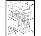 Amana RL-3/P75589-2M door and outer cabinet diagram