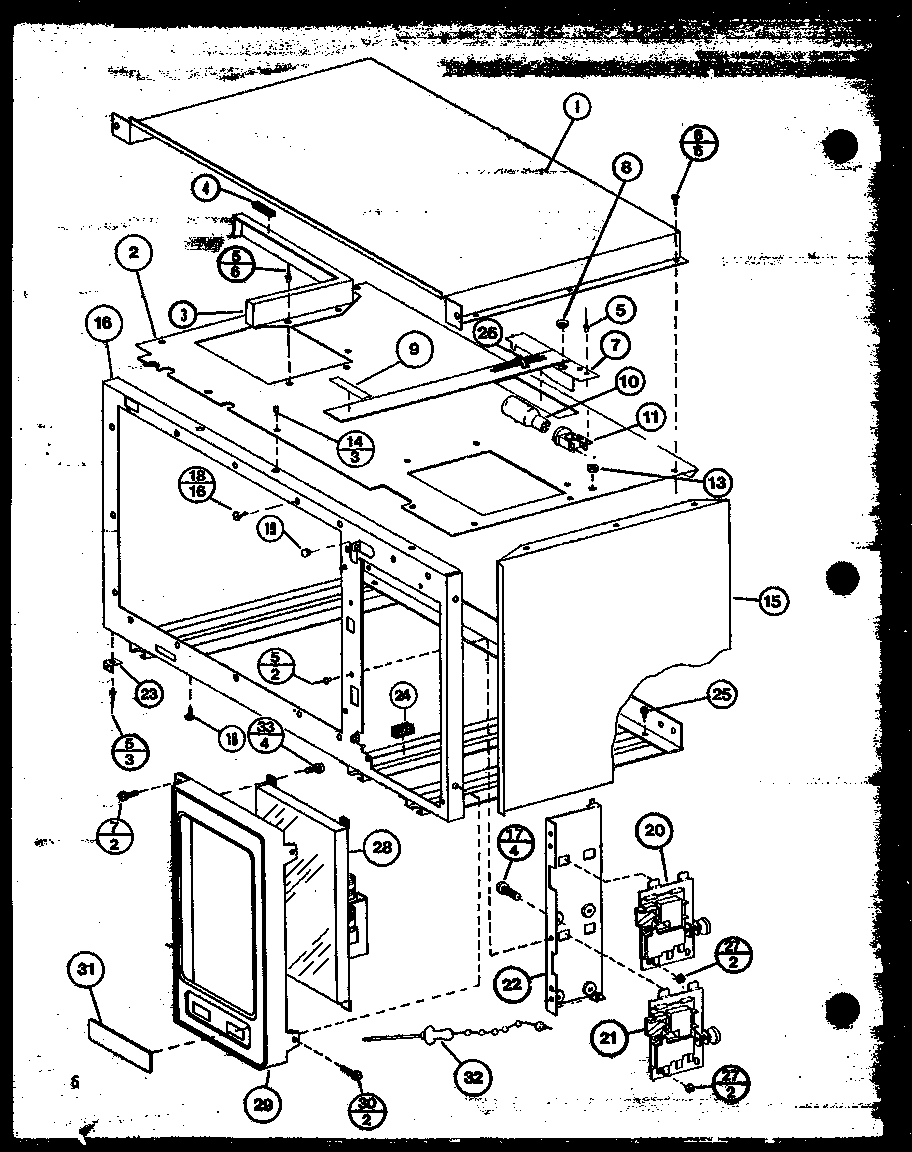 Outer cabinet/switches