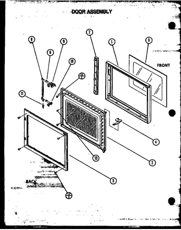 Door assembly (rmc700/p7800001m) (rmc720/p7800002m) (crmc720/p7800003m)