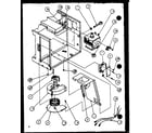 Amana MW58/P1104411M blower/magnetron diagram