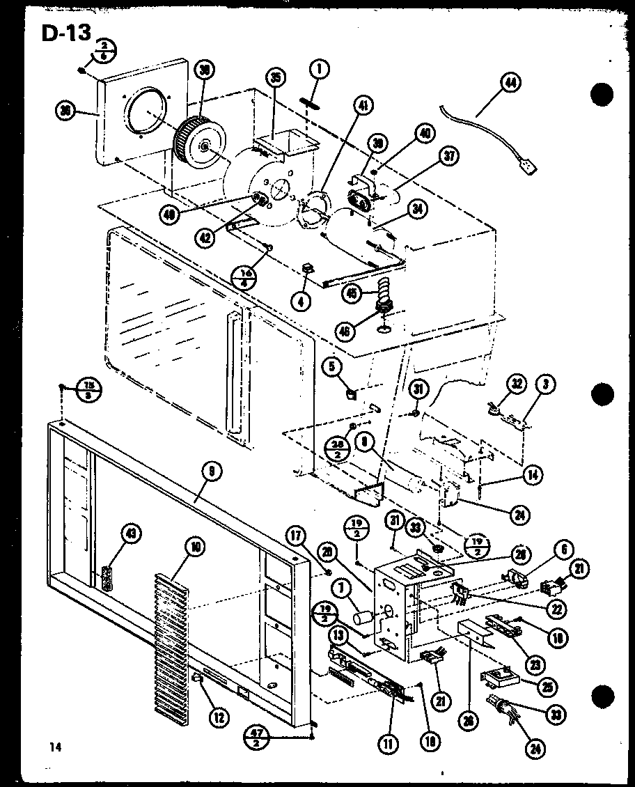 Wiring harness/capacitor/blower