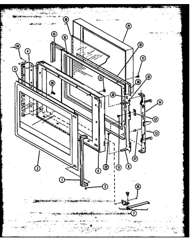 Microwave oven door parts (mwr214)