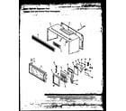 Caloric MWD366 cabinet/door/control panel diagram