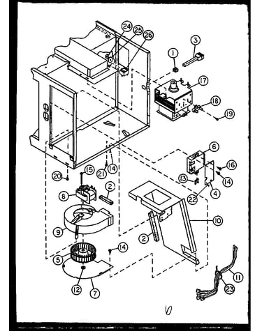 Blower/magnetron/capacitor