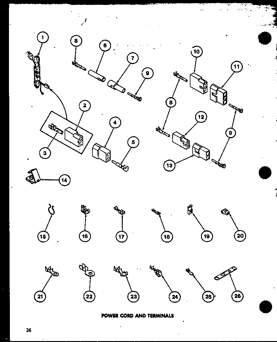 Power cord terminals