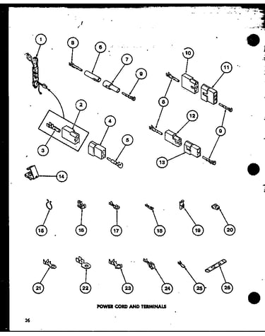 Power cord terminals