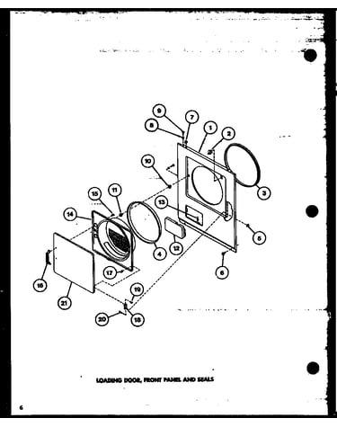 Loading door (lg2811/p7804802w) (le2910/p7804803w) (lg2911/p7804804w) (led850/p7804805w) (lgd851/p7804806w) (led950/p7804807w) (lgd951/p7804808w) (le2810/p7804801w)