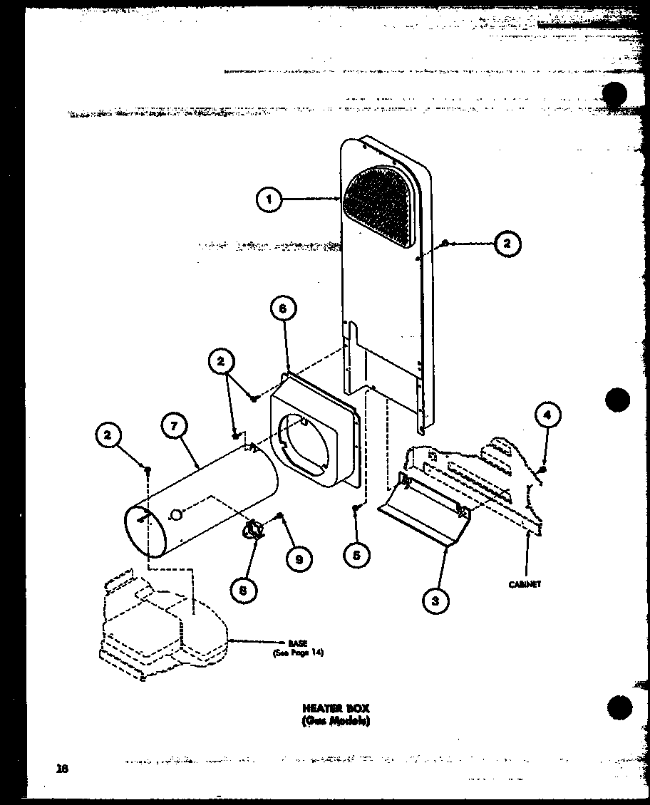 HEATER BOX (GAS MODELS) (LG2811/P7804802W) (LG2911/P7804804W) (LGD851/P7804806W) (LGD951/P7804808W)