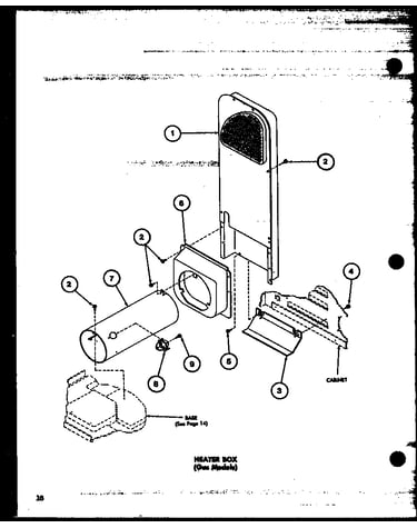 Heater box (gas models) (lg2811/p7804802w) (lg2911/p7804804w) (lgd851/p7804806w) (lgd951/p7804808w)