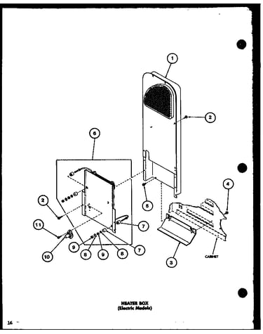 Heater box (electric models) (le1100/p7762201w) (le2400/p7762202w) (le2500/p7762203w)