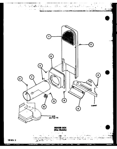 Heater box (gas models) (lgd451/p7762210w) (lgd451/p7762214w) (lgd451/p7762234w)