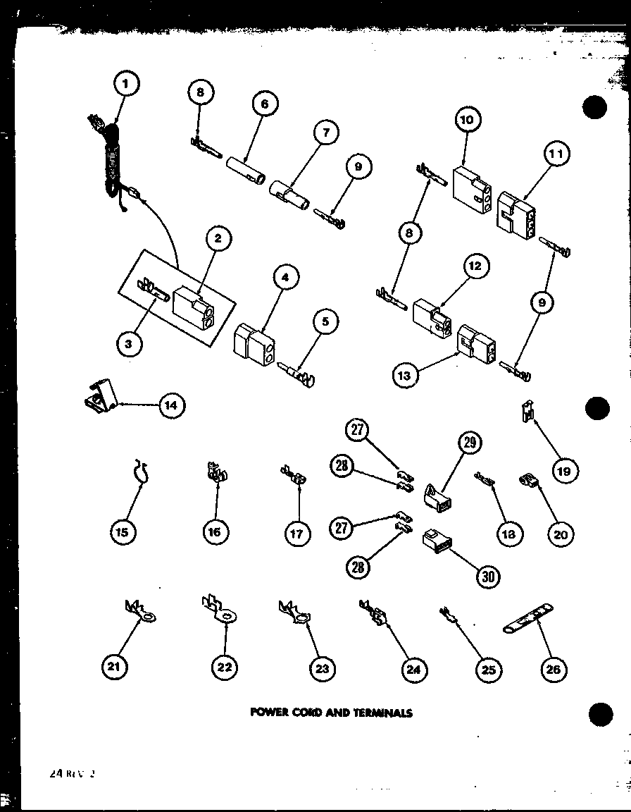 POWER CORD AND TERMINALS