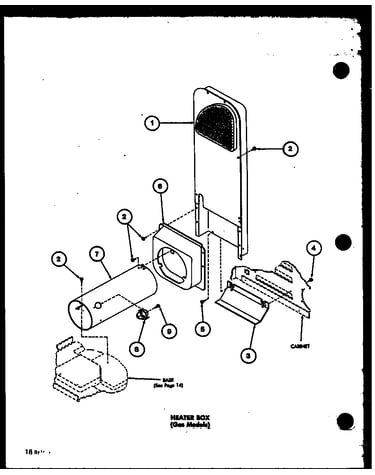 Heater box (gas models) (lgd851/p7804810w) (lgd951/p7804812w) (lgd951/p7804828w)