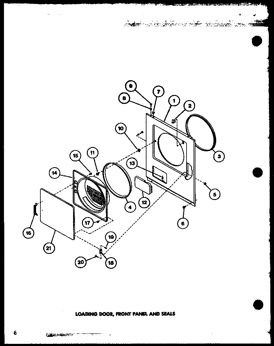 Loading door (le2802/p7804815w) (lg2812/p7804816w) (le2902/p7804817w) (lg2912/p7804818w) (le9002/p7804813w) (lg9012/p7804814w)