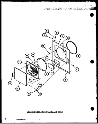 Loading door (le2802/p7804815w) (lg2812/p7804816w) (le2902/p7804817w) (lg2912/p7804818w) (le9002/p7804813w) (lg9012/p7804814w)