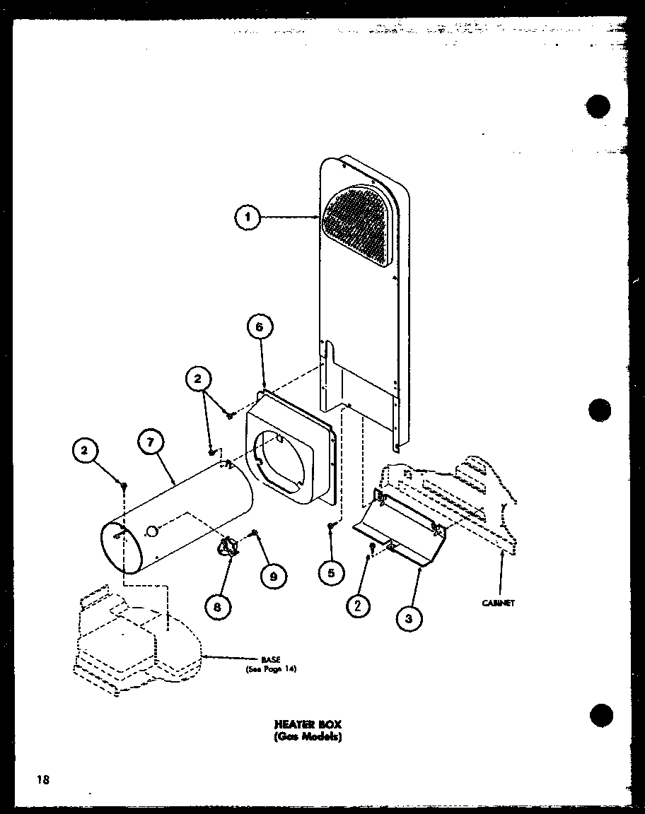 Heater box (gas models) (lg1112/p7762216w) (le2402/p7762217w) (lg2412/p7762218w) (lg2512/p7762220w)