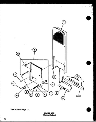 Heater box (electric models) (le2802/p7804823w) (le2902/p7804825w) (le9002/p7804821w)