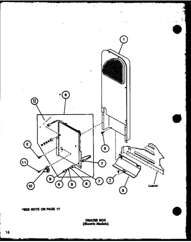 Heater box (electric models) (le1102/p7762225w) (le2402/p7762227w) (le2502/p7762229w)
