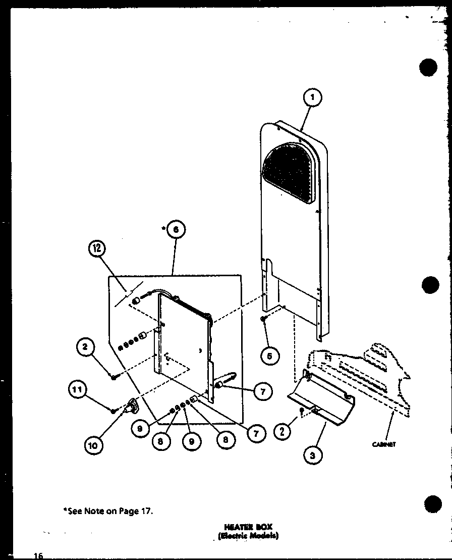 HEATER BOX (ELECTRIC MODELS) (LE3802W/P1122601WW) (LE3802L/P1122602WL) (LE3902L/P1122604WL) (LE3902W/P1122603WW)