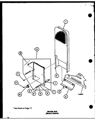 Heater box (electric models) (le3802w/p1122601ww) (le3802l/p1122602wl) (le3902l/p1122604wl) (le3902w/p1122603ww)