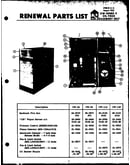 Renewal parts list