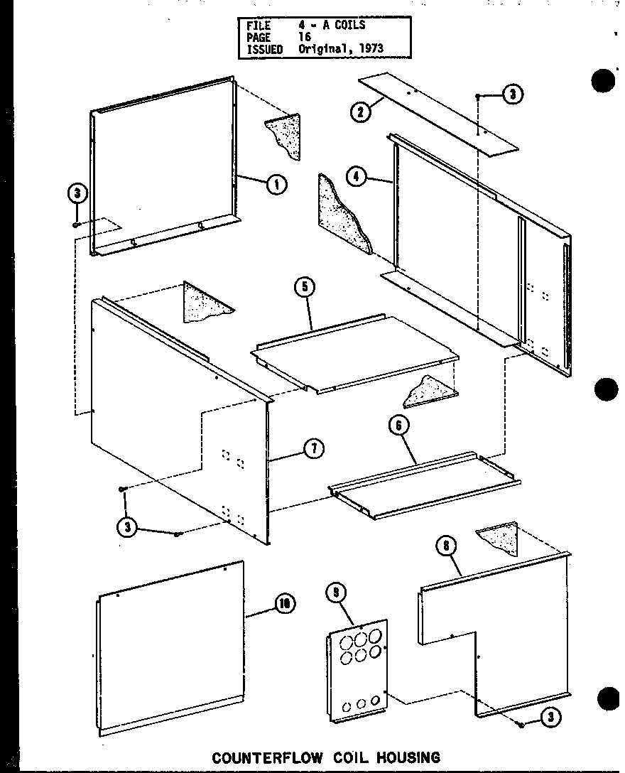 Counterflow coil housing (d54927-16/p54927-16c) (d54927-20/p54927-20c) (d54927-21/p54927-21c) (d54927-24/p54927-24c)
