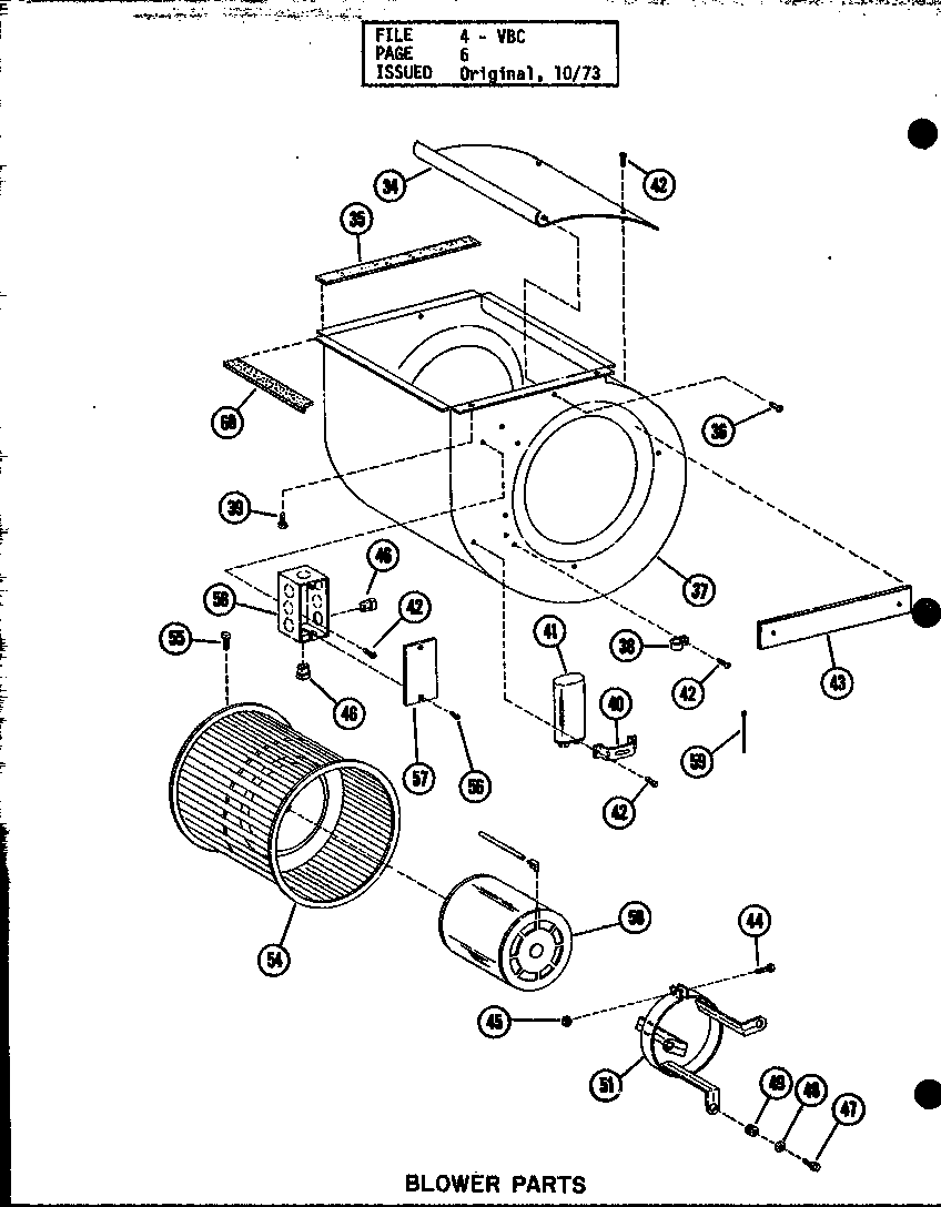 BLOWER PARTS (VBC-18CT-1J/P54878-1C) (VBC-18CT-1J/P54878-7C) (VBC-23CT-1J/P54878-2C) (VBC-23CT-1J/P54878-8C) (VBC-30CT-1J/P54878-3C) (VBC-30CT-1J/P54878-9C) (VBC-35CT-1J/P54878-4C) (VBC-35CT-1J/P54878-10C)