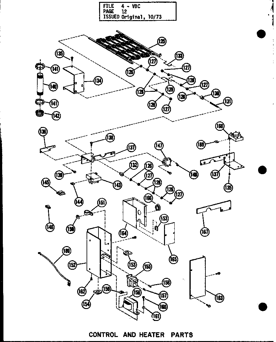 CONTROL AND HEATER PARTS (VBC-18CT-1J/P54878-1C) (VBC-18CT-1J/P54878-7C) (VBC-23CT-1J/P54878-2C) (VBC-23CT-1J/P54878-8C) (VBC-30CT-1J/P54878-3C) (VBC-30CT-1J/P54878-9C) (VBC-35CT-1J/P54878-4C) (VBC-35CT-1J/P54878-10C)