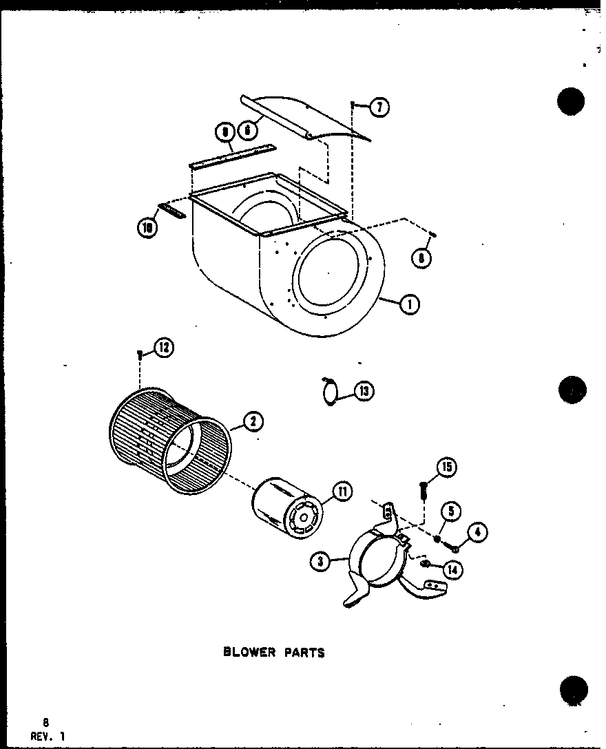Blower parts (ebcu2410mc/p6752109c) (ebcu3610mc/p6752110c) (ebcu2410md/p6752111c) (ebcu3610md/p6752112c)