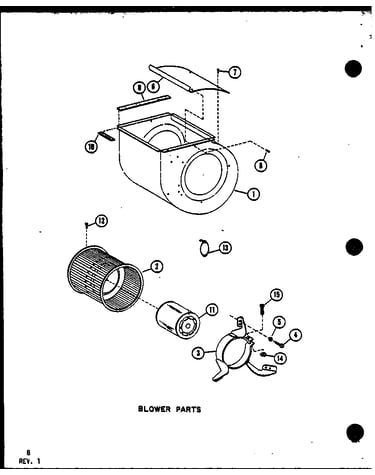 Blower parts (ebcu2410mc/p6752109c) (ebcu3610mc/p6752110c) (ebcu2410md/p6752111c) (ebcu3610md/p6752112c)