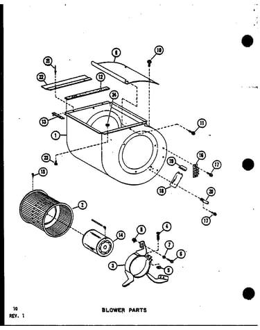 Blower parts (ebcc2400ma/p6752105c) (ebcc3600ma/p6752106c) (ebcc2400ma/p6752113c) (ebcc3600ma/p6752114c) (ebcc4800ma/p6752107c) (ebcc6000ma/p6752108c)