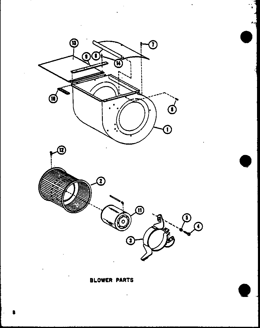Blower parts (ebcu4810md/p6866501c) (ebcu6010md/p6866502c)