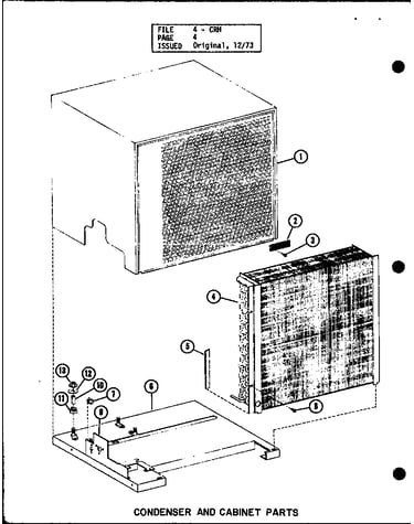 Condenser and cabinet parts