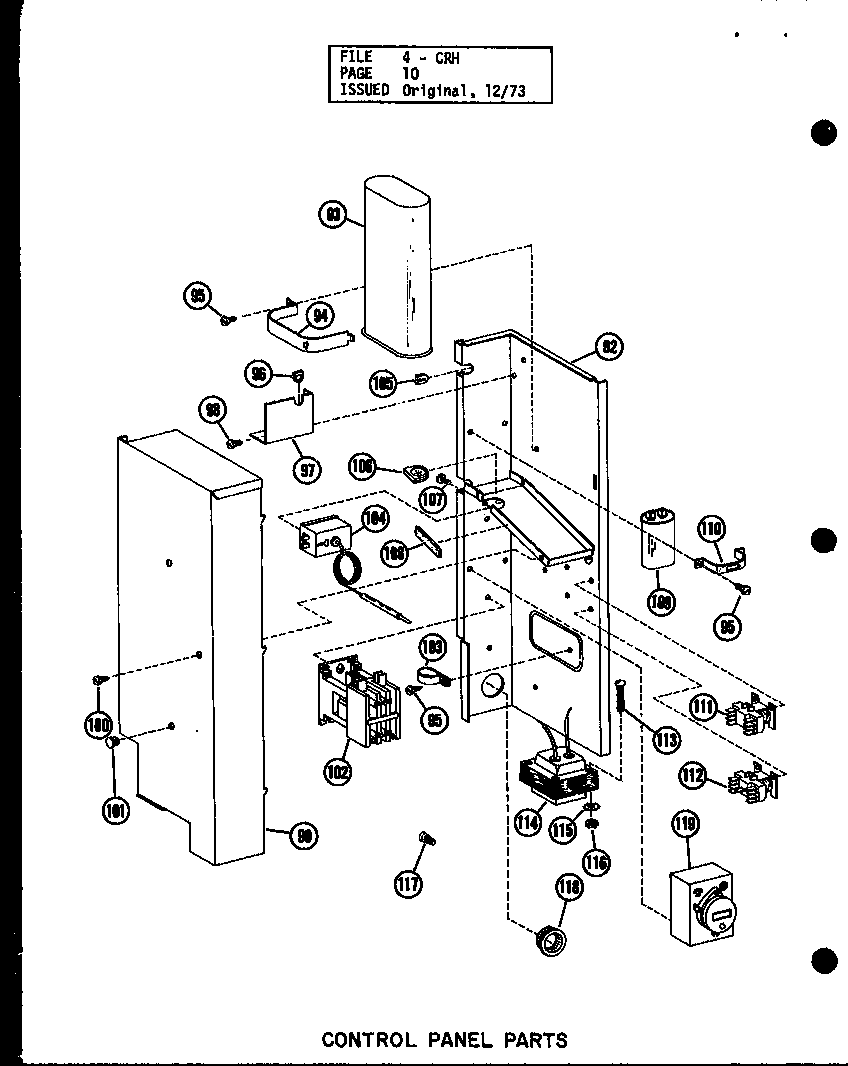 Control panel parts