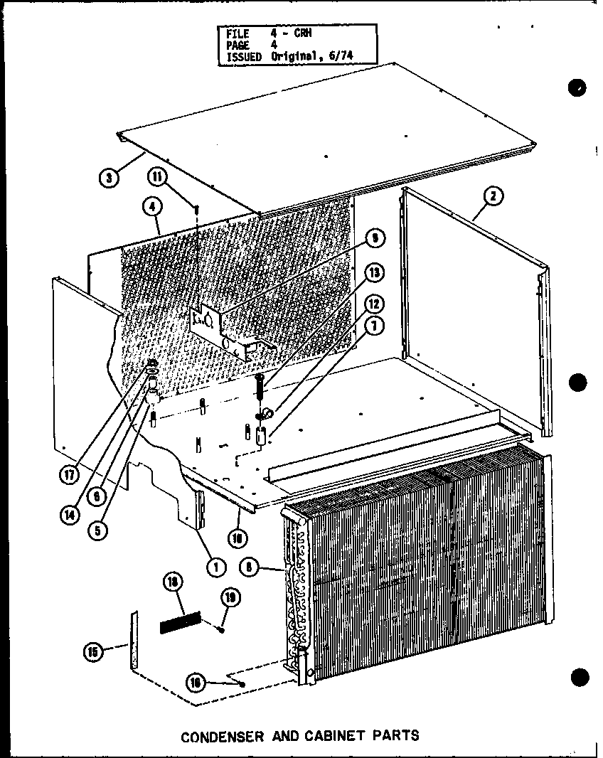 CONDENSER AND CABINET PARTS (CRH4-1/P58372-27C) (CRH4-1/P58372-41C) (CRH4-3/P58372-29C) (CRH4-3/P58372-42C) (CRH5-1/P58372-28C) (CRH5-1/P58372-43C) (CRH5-3/P58372-30C) (CRH5-3/P58372-44C)