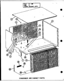 Condenser and cabinet parts (crh4-1/p58372-27c) (crh4-1/p58372-41c) (crh4-3/p58372-29c) (crh4-3/p58372-42c) (crh5-1/p58372-28c) (crh5-1/p58372-43c) (crh5-3/p58372-30c) (crh5-3/p58372-44c)