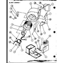 Amana PHK110/P9828201C blower assembly (spco24001a/p9999101c) (spco30001a/p9999102c) (spco36001a/p9999103c) (spco36003a/p9999104c) diagram