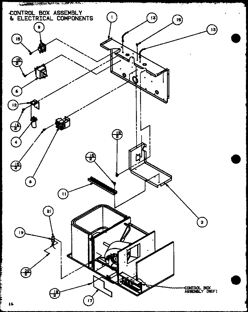 Control box assembly & electrical components (spco24001a/p9999101c) (spco30001a/p9999102c) (spco36001a/p9999103c) (spco36003a/p9999104c)