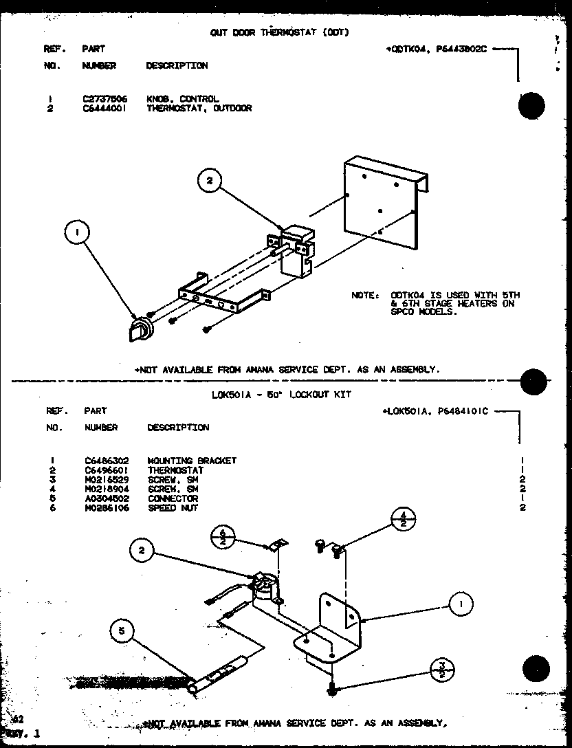 Outdoor thermostat/locknut kit-image only