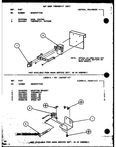 Outdoor thermostat/locknut kit-image only