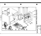 Amana E.G.24/80-1 control panel and burner assembly diagram