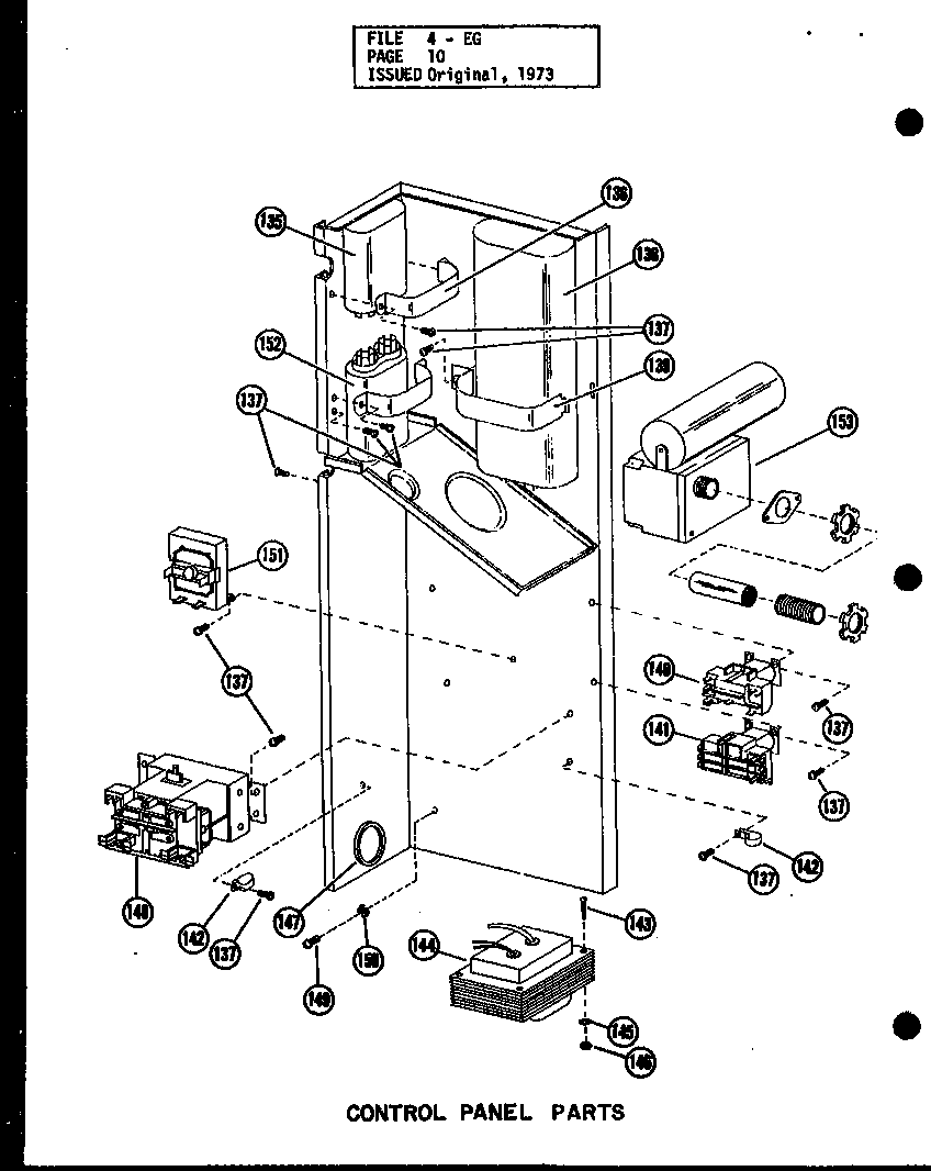 Control panel parts (eg2,12-1/p54688-7c) (eg2.5,12-1/p54688-6c) (eg3,12-1/p54688-5c)