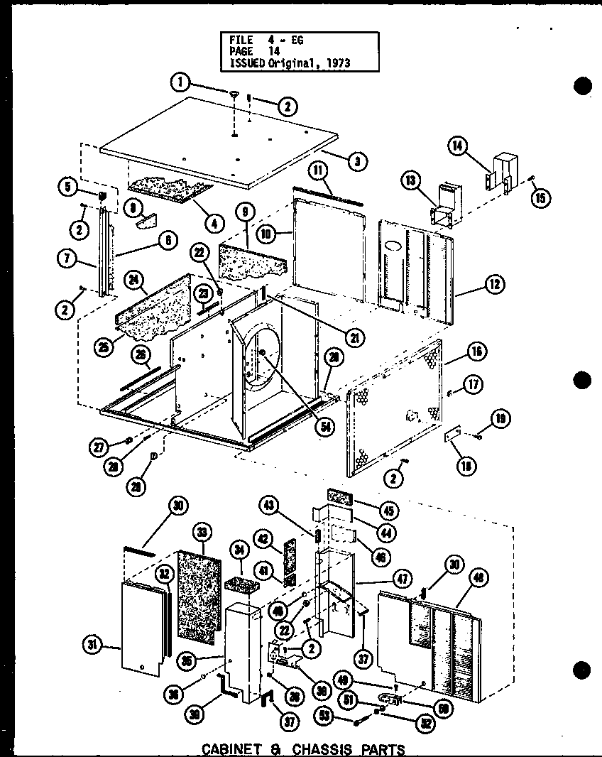 CABINET & CHASSIS PARTS (EG2,12-1/P54688-8C) (EG2.5,12-1/P54688-9C) (EG2.5,12-1K/P54688-11C) (EG3,12-1/P54688-10C)